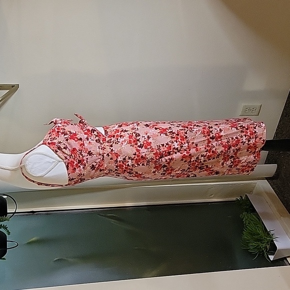 WAYF Pink Floral Tie-Front Cutout Dress - Picture 6 of 12